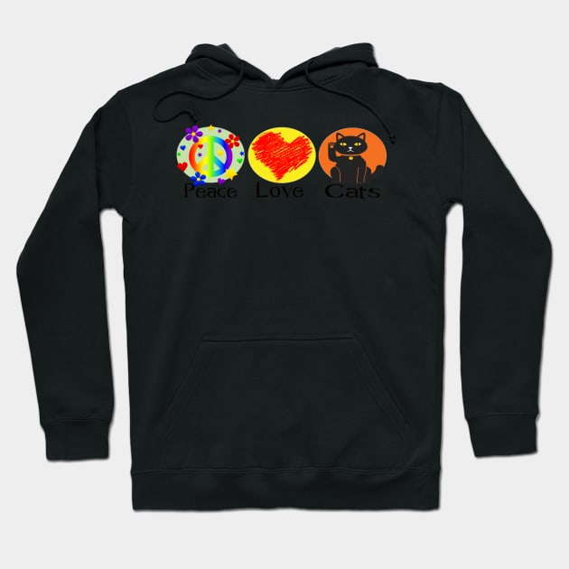 Peace, Love. Cats Hoodie by MGphotoart